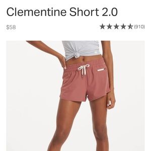 NWT Vuori Clementine short - XL - MAROON